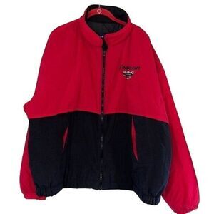 Vintage Snap-On Racing Puffer Jacket Swingster Red Race Car Size XL Made In USA